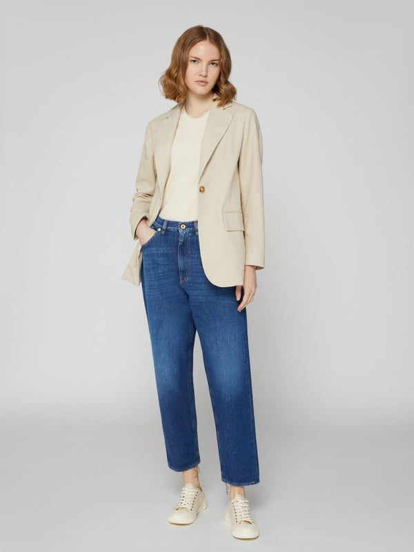 HIGH RISE 5 POCKET OVEERSIZE BOYFRIEND JEANS